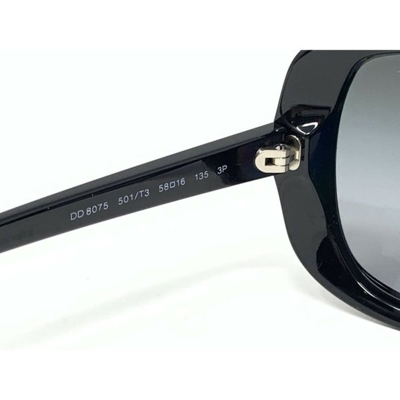 Dolce & Gabbana D&G 8075 501/T3 SUNGLASSES 58 [] 16 Black Frame Scratched Lenses main image 7
